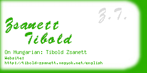 zsanett tibold business card